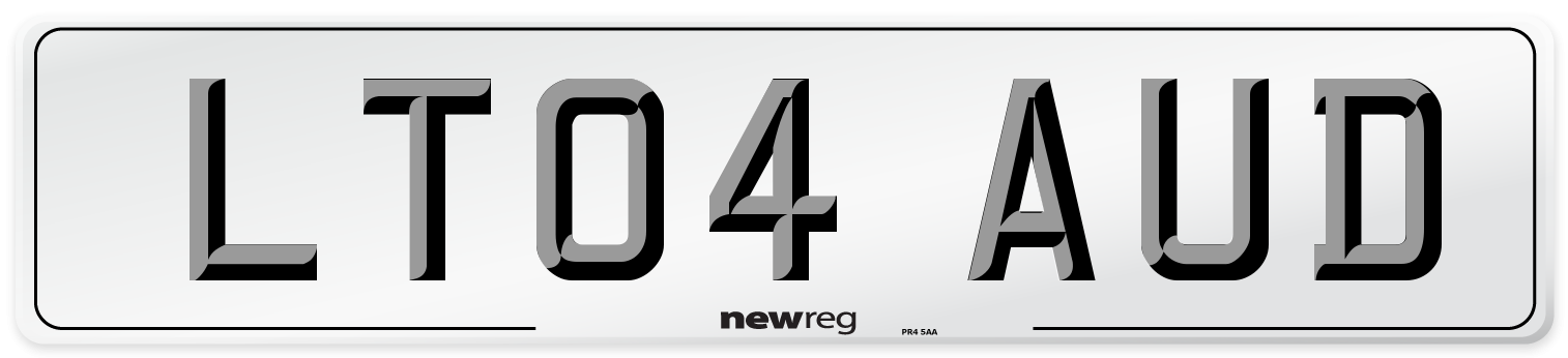 LT04 AUD Number Plate from New Reg